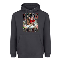 Smoke Howdy Christmas Rodeo Santa Heavyweight Hoodie - FaDigitalArtStudio