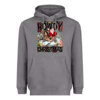 Storm Howdy Christmas Rodeo Santa Heavyweight Hoodie - FaDigitalArtStudio