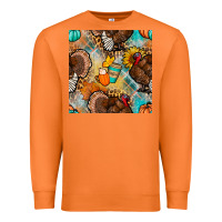 Carrot thanksgiving turkey seamless pattern Premium Sweatshirt - BundleAndBundleShop