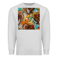 Dove Grey thanksgiving turkey seamless pattern Premium Sweatshirt - BundleAndBundleShop