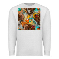 Oatmeal Heather thanksgiving turkey seamless pattern Premium Sweatshirt - BundleAndBundleShop