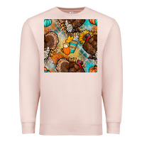 Pale Pink thanksgiving turkey seamless pattern Premium Sweatshirt - BundleAndBundleShop
