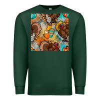 Sports Green thanksgiving turkey seamless pattern Premium Sweatshirt - BundleAndBundleShop