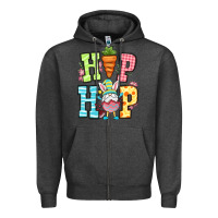 Charcoal Heather Easter hip hop gnome Zipper Hoodie - OliviaCreatesArt