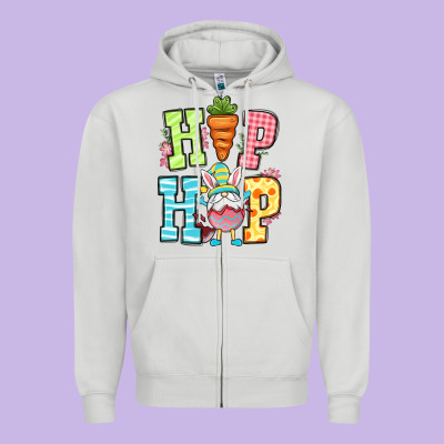 Easter Hip Hop Gnome Zipper Hoodie Designed By Oliviacreatesart