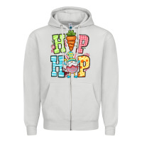 Dove Grey Easter hip hop gnome Zipper Hoodie - OliviaCreatesArt