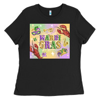 Black mardi gras Ladies Tee - MaliasSmallBusiness