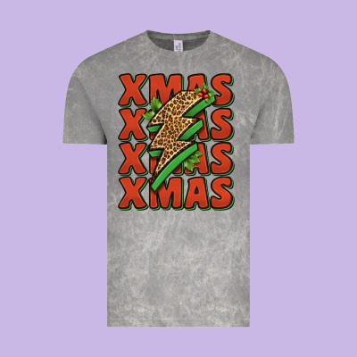 Xmas Lightning Bolt Vintage Tee Designed By Jasminsmagicworld