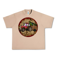 Burro Christmas Tractor Urban Heavy Tee - RanaPortraitStore