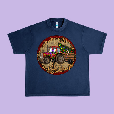 Christmas Tractor Urban Heavy Tee Designed By Ranaportraitstore