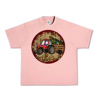 Salmon Christmas Tractor Urban Heavy Tee - RanaPortraitStore