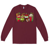 Burgundy Mexico Coffee Cups Long Sleeve Tee - texasbilliewilder