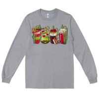 Heather Grey Mexico Coffee Cups Long Sleeve Tee - texasbilliewilder