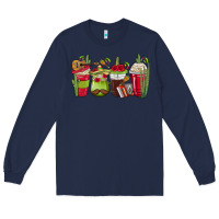 Navy Mexico Coffee Cups Long Sleeve Tee - texasbilliewilder