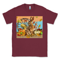 Burgundy fall rabbit  mousepad Classic Tee - LillyAllenDesigns