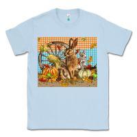 Dusty Blue fall rabbit  mousepad Classic Tee - LillyAllenDesigns