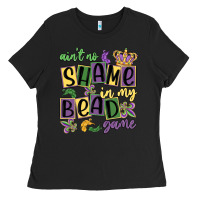 Black ain't no shame in my bead game Ladies Tee - MaliasSmallBusiness