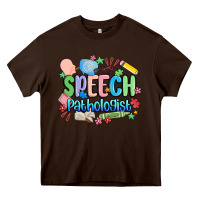 Chocolate Brown speech pathologist Heavy Core Tee - MaliasSmallBusiness