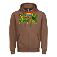 Chestnut Peace love St. Patrick's Day Zipper Hoodie - OliviaCreatesArt