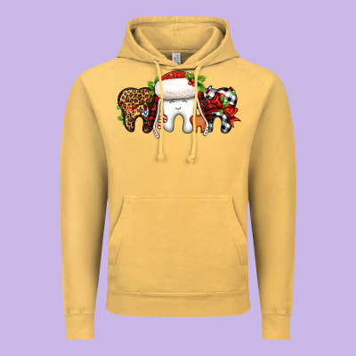 Christmas Teeth Dentist Vintage Hoodie Designed By Jasminsmagicworld