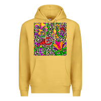 Antique Gold mardi gras crawfish leopard  seamless pattern Premium Hoodie - FaDigitalArtStudio