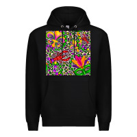 Black mardi gras crawfish leopard  seamless pattern Premium Hoodie - FaDigitalArtStudio