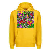 Lemon mardi gras crawfish leopard  seamless pattern Premium Hoodie - FaDigitalArtStudio
