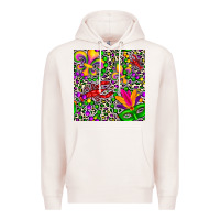 Pale Pink mardi gras crawfish leopard  seamless pattern Premium Hoodie - FaDigitalArtStudio