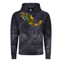 Cloud Black Guerrero Mexico Serape Cactus Sunflower Map Vintage Hoodie - RanaPortraitStore