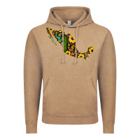 Vintage Coffee Guerrero Mexico Serape Cactus Sunflower Map Vintage Hoodie - RanaPortraitStore