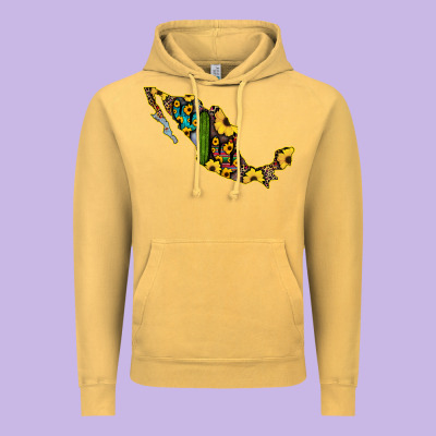 Guerrero Mexico Serape Cactus Sunflower Map Vintage Hoodie Designed By Ranaportraitstore