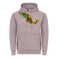 Vintage Zinc Guerrero Mexico Serape Cactus Sunflower Map Vintage Hoodie - RanaPortraitStore