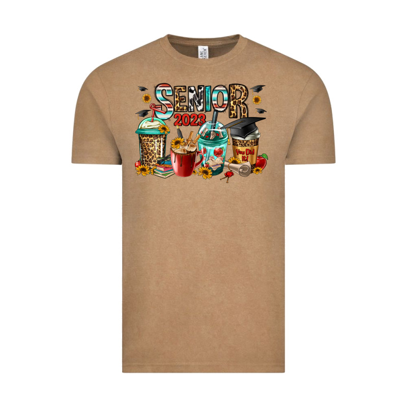 Senior 2023 Coffee Cups Vintage Tee by Jasminsmagicworld | Teevron