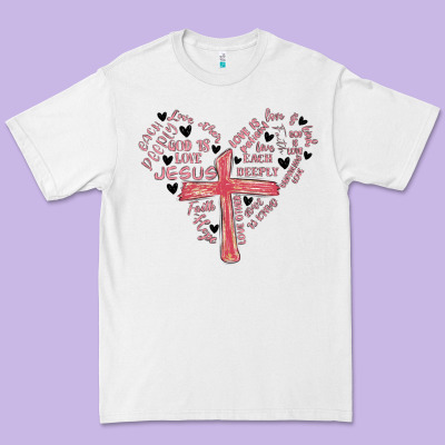 Retro Christian Valentine Premium Tee Designed By Maliassmallbusiness