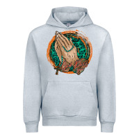 Heather Grey god bless you Urban Hoodie - RacoonDesign
