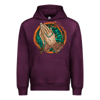 Mauve Wine god bless you Urban Hoodie - RacoonDesign