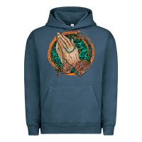 Pigment Midnight Navy god bless you Urban Hoodie - RacoonDesign