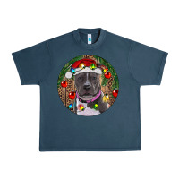 Midnight Navy Christmas Pitbull Urban Heavy Tee - RanaPortraitStore