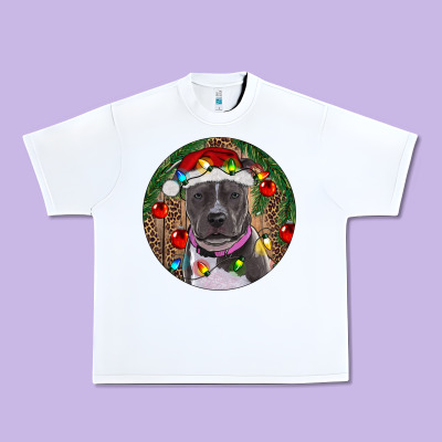 Christmas Pitbull Urban Heavy Tee Designed By Ranaportraitstore