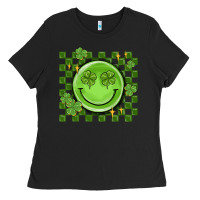 Black checkered st. patrick's day Ladies Tee - MaliasSmallBusiness
