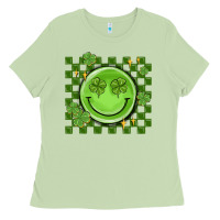 Matcha checkered st. patrick's day Ladies Tee - MaliasSmallBusiness