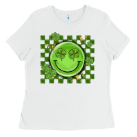 White checkered st. patrick's day Ladies Tee - MaliasSmallBusiness