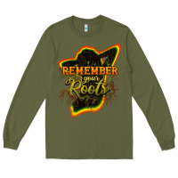 Army Green remember your roots Long Sleeve Tee - NancyCooperArtShop