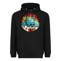 Black Tis The Season Truck Heavyweight Hoodie - FaDigitalArtStudio
