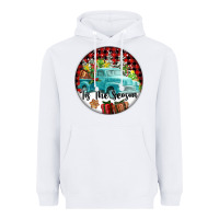 White Tis The Season Truck Heavyweight Hoodie - FaDigitalArtStudio