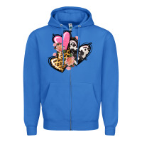 True Royal Pink glitter leopard cowhide hearts Valentine's Zipper Hoodie - FaDigitalArtStudio
