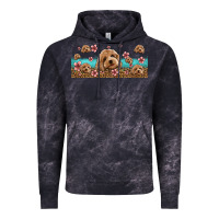 Cloud Black floral cockapoo Vintage Hoodie - Jasminsmagicworld