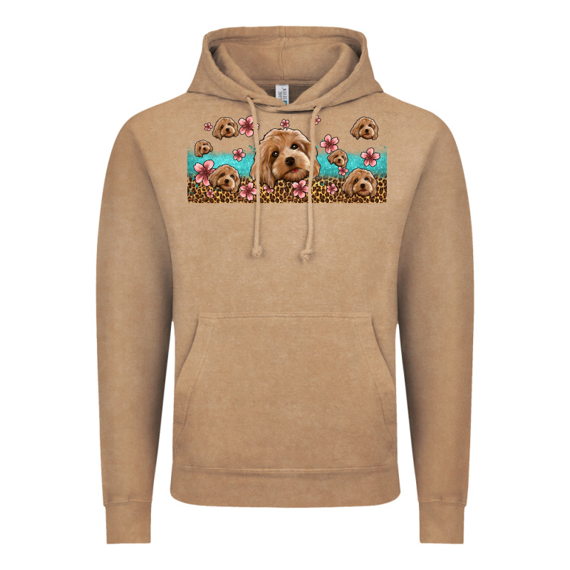 Floral Cockapoo Vintage Hoodie by Jasminsmagicworld | Teevron