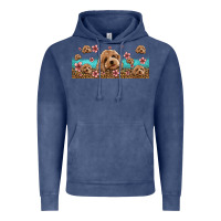 Vintage Denim floral cockapoo Vintage Hoodie - Jasminsmagicworld