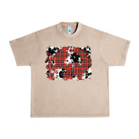 French Oak Christmas Plaid Cowhide Pattern Background Urban Heavy Tee - RanaPortraitStore